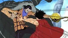 ¡El cocodrilo de arena contra el Luffy de agua! El segundo asalto del duelo.